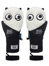 Aldult Unisex Cute Big Eyes Plush Snowboard Gloves Winter Mittens